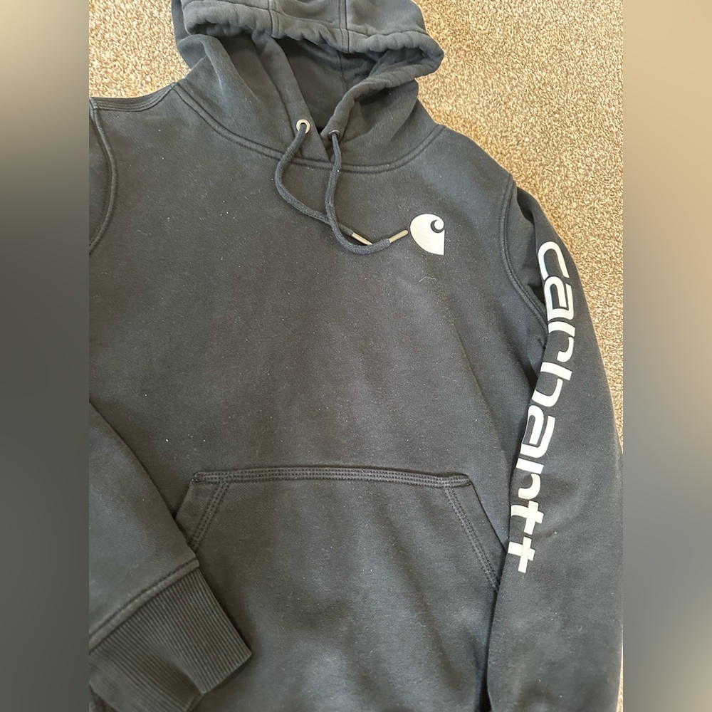 Carhartt women’s Black Logo Hoodie - Picture 3 of 13